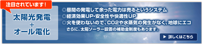 太陽光発電＋オール電化